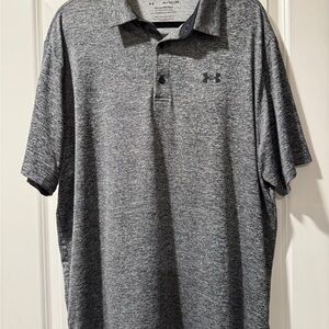 Under Armour Men's Heathered Gray Polo
